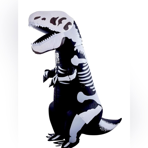 Adult Size Inflatable Skeleton T-Rex Costume - Picture 1 of 4